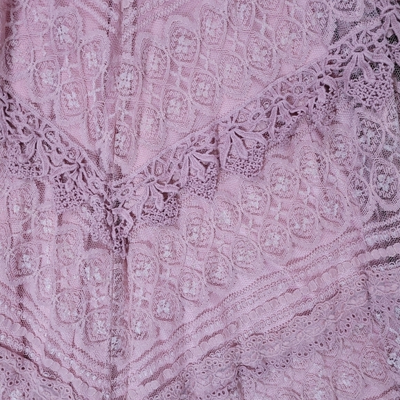 Lulus Beneath the Garden Arbor Dusty Rose Lace Maxi Dress Size Small - Picture 9 of 16